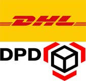 Logo DHL und DPD